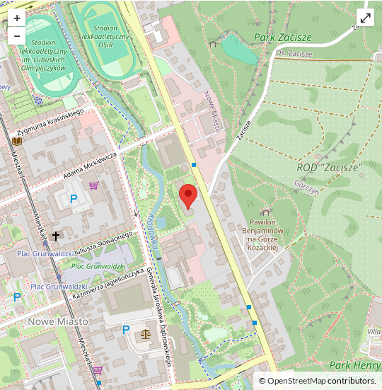 Mapa dojazdu do szkoły przy ulicy Wyszyńskiego 33/4